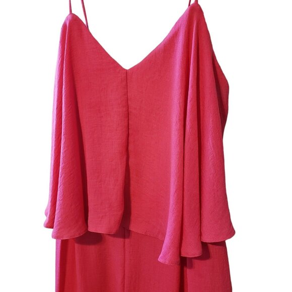 ASOS DESIGN tall double‎ layer cami peg jumpsuit pink size 6T New with tags - Picture 2 of 16